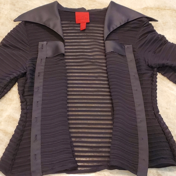 JS Collection Black Sheer Top size 12 - Picture 11 of 13